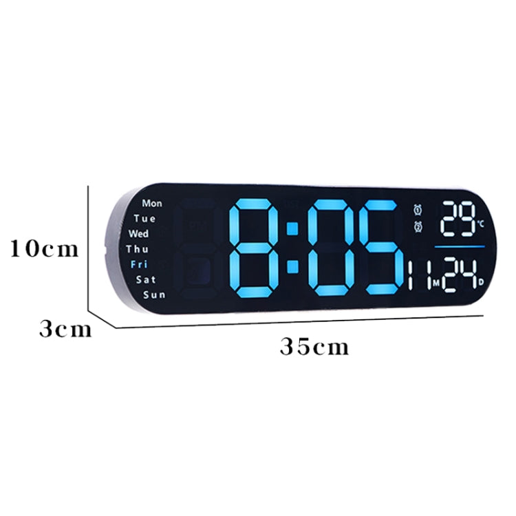 Remote Control Digital Display Atmosphere Light Wall Clock Living Room Decoration Clock, Color: Blue - Wall Clock by PMc TechLife | Online Shopping South Africa | PMc TechLife | Buy Now Pay Later Mobicred