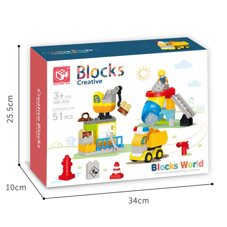 51pcs /Box Children Large Particle Assembly Building Blocks Boys City Engineering Construction Puzzle DIY Toys - Building Blocks by PMC Jewellery | Online Shopping South Africa | PMC Jewellery | Buy Now Pay Later Mobicred