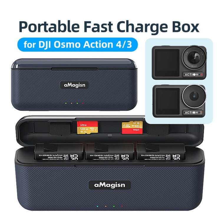 For DJI Action 4 / 3 aMagisn Fast Charge Charging Box Charger Sports Camera Accessories - free shipping - PMC TechLife - Order now!