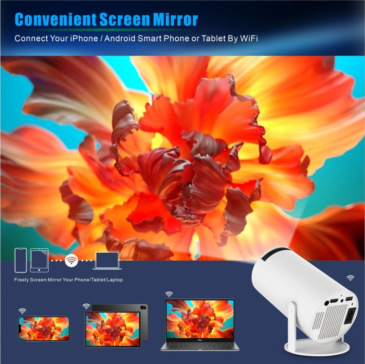 HY300 PRO Smart Projector Android 11.0 System 120 Lumen Portable Projector(EU Plug) - Mini Projector by PMC TechLife | Online Shopping South Africa | PMC TechLife | Buy Now Pay Later Mobicred