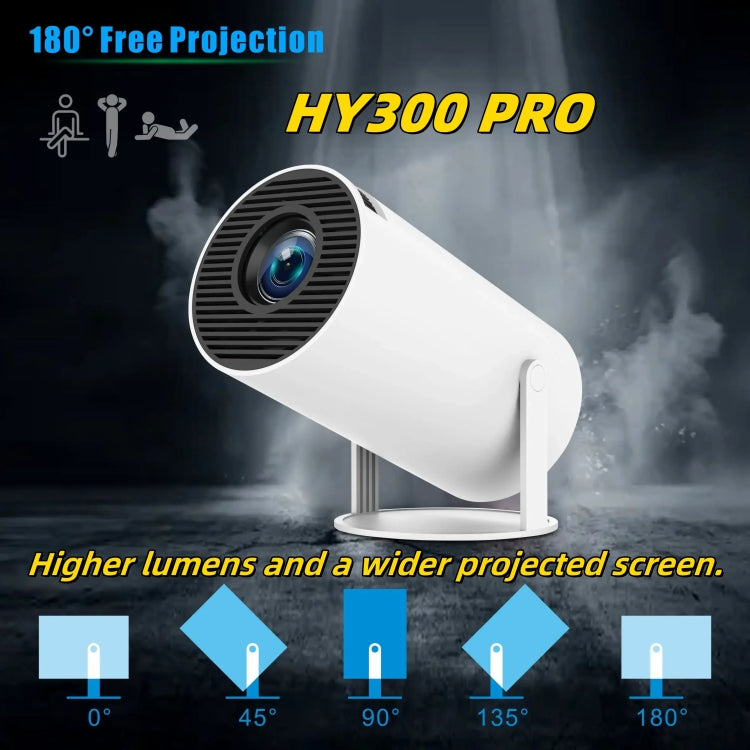 HY300 PRO Smart Projector Android 11.0 System 120 Lumen Portable Projector(UK Plug) - Mini Projector by PMC Jewellery | Online Shopping South Africa | PMC Jewellery | Buy Now Pay Later Mobicred