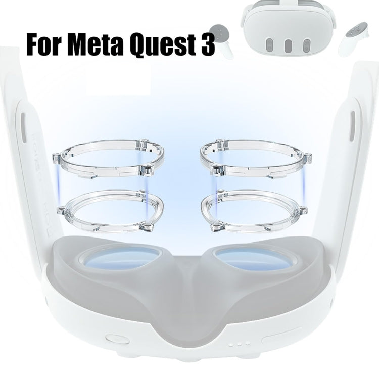 For Meta Quest 3 VR Magnetic Eyeglasses Frame, Spec: L&R Frame Black - VR Accessories by PMC TechLife | Online Shopping South Africa | PMC TechLife | Buy Now Pay Later Mobicred