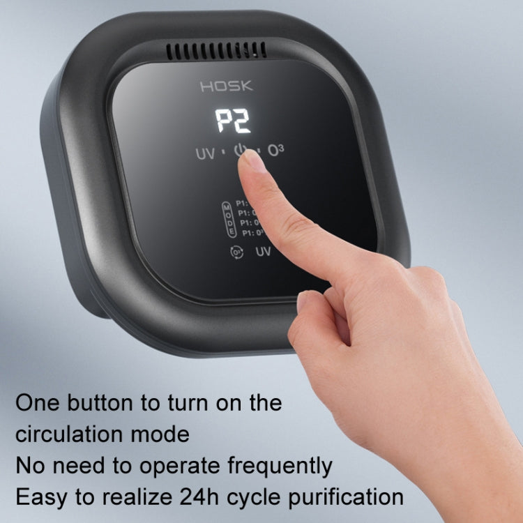 HOSK XT-01 UV Pet Air Purifier Household Deodorant Ozone Generator, Size: Charging(Black) - free shipping - PMC TechLife - Order now!