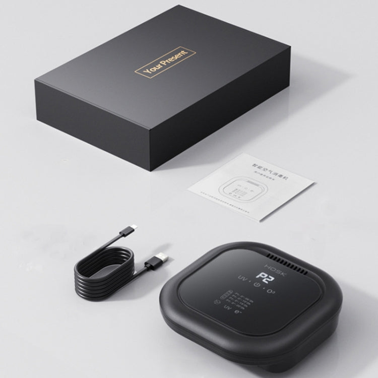 HOSK XT-01 UV Pet Air Purifier Household Deodorant Ozone Generator, Size: Charging(Black) - free shipping - PMC TechLife - Order now!