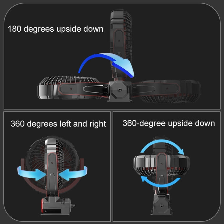 Car Foldable Steering USB Single-Head Fan(Black Red) - free shipping - PMC TechLife - Order now!