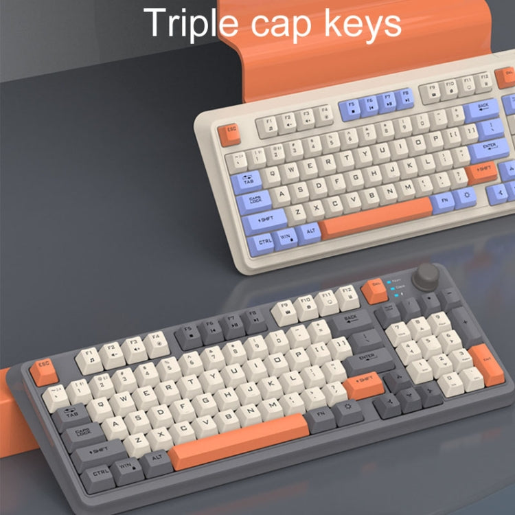 XUNSVFOX K94 Wireless Bluetooth Dual Mode Mechanical Keyboard Gaming Office Laptop Keyboard(Shimmer) - free shipping - PMC Jewellery - Order now!