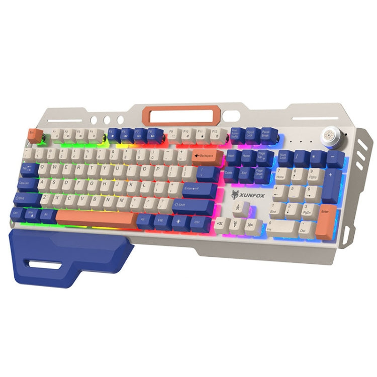 XUNSVFOX K90 Mechanical Feeling Metal Keyboard Gaming Computer Wired Keyboard(Siren Blue) - Wired Keyboard by XUNSVFOX | Online Shopping South Africa | PMC Jewellery | Buy Now Pay Later Mobicred