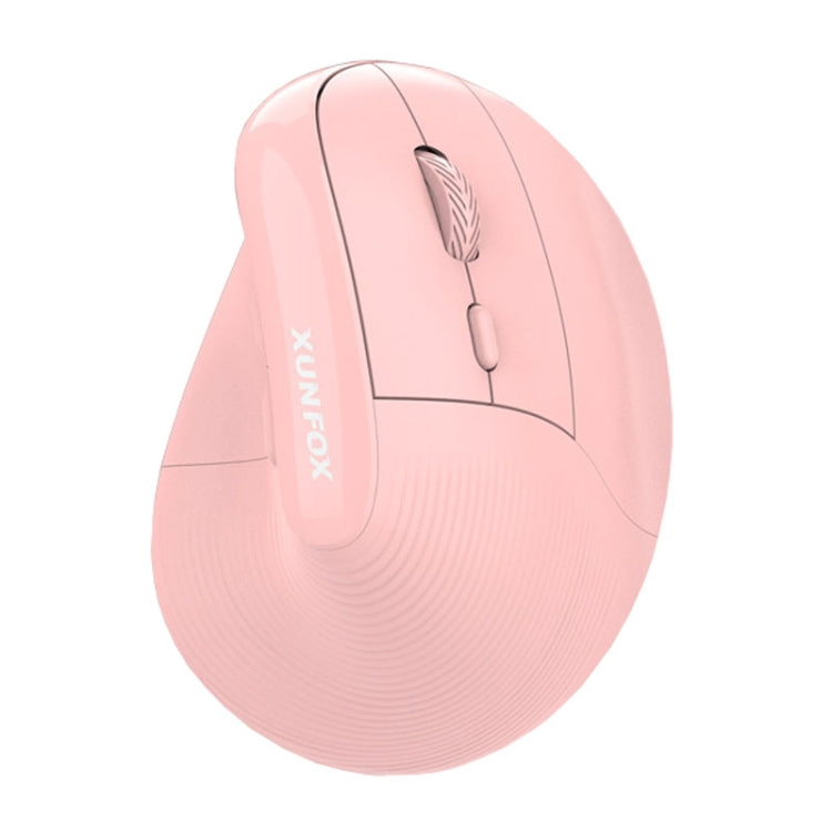 XUNSVFOX H5 Upright Vertical Dual Mode Mouse Rechargeable Wireless Business Office Mouse(Pink) - free shipping - PMC Jewellery - Order now!