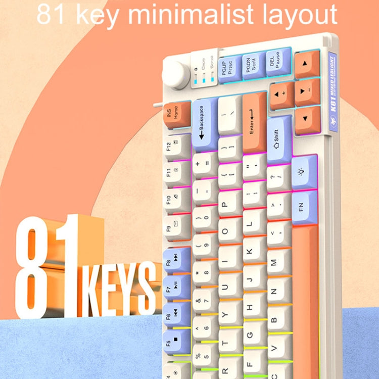 XUNSVFOX K81 Laptop Gaming Office Wired Illuminated Keyboard(Shimmer) - free shipping - PMC Jewellery - Order now!