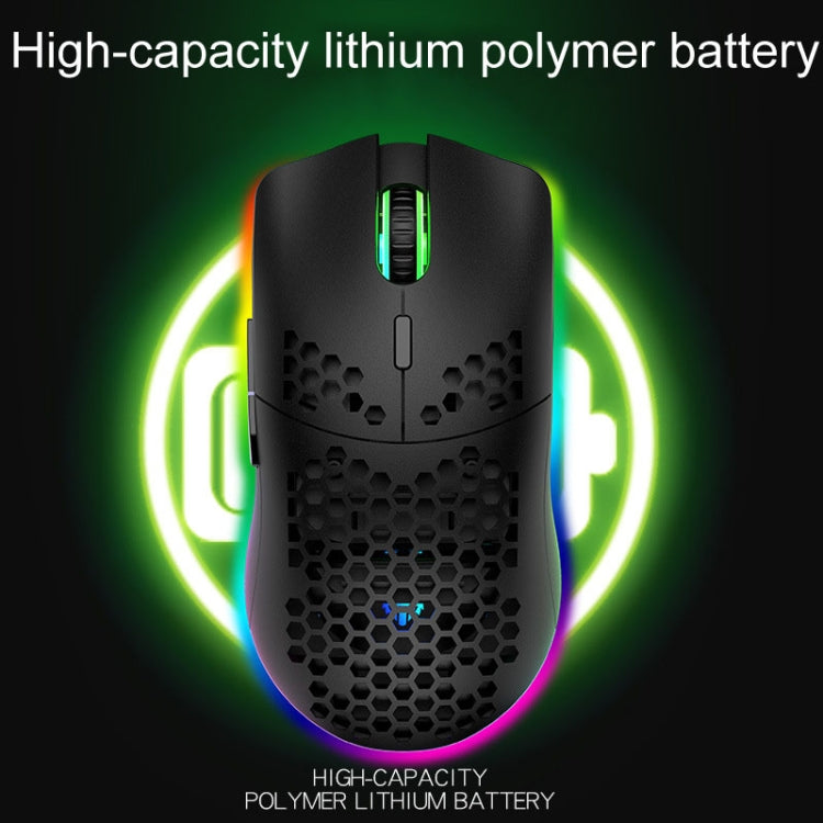 XUNSVFOX XYH80 Hollow Hole Rechargeable Wireless Gaming Mouse RGB Light Computer Office Mouse(White) - Wireless Mice by XUNSVFOX | Online Shopping South Africa | PMC Jewellery | Buy Now Pay Later Mobicred