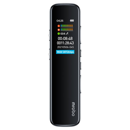 Mrobo RV-19 0.96-inch HD Screen 3D Noise Reduction Recording Pen Music Player, Capacity: 8GB(Black) - Recording Pen by Mrobo | Online Shopping South Africa | PMC Jewellery | Buy Now Pay Later Mobicred