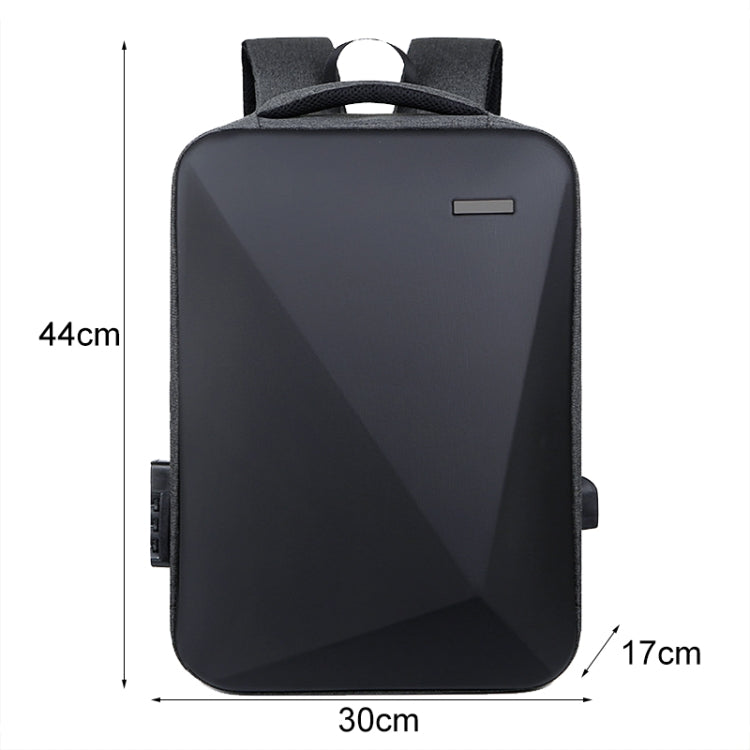 16 inch Large Capacity Password Lock Anti-Theft Laptop Backpack With USB Port(Dark Gray) - Backpack by PMC Jewellery | Online Shopping South Africa | PMC Jewellery | Buy Now Pay Later Mobicred
