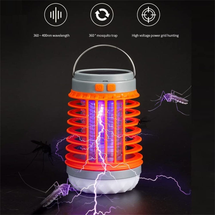 E-SMARTER W890-1 Solar LED Electric Shock Mosquito Light Outdoor USB Rechargeable Lighting Mosquito Trap(Blue) - Repellents by E-SMARTER | Online Shopping South Africa | PMC TechLife | Buy Now Pay Later Mobicred