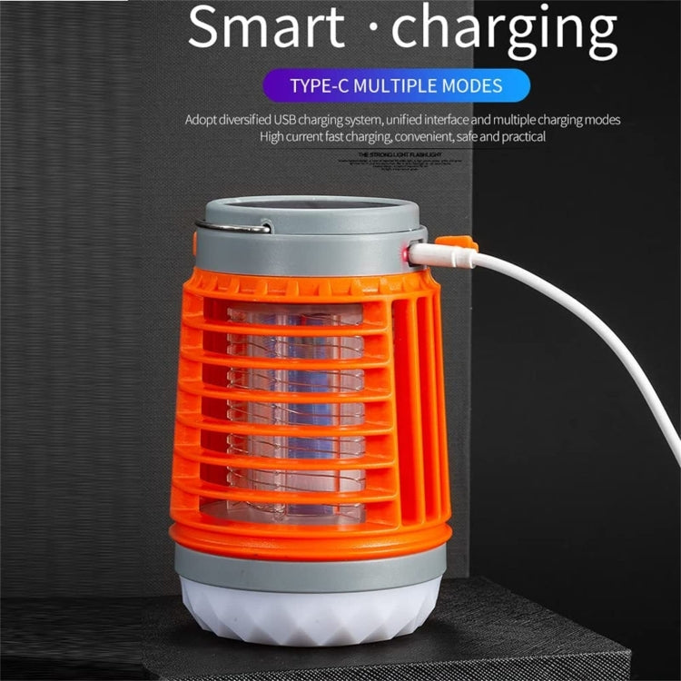 E-SMARTER W890-1 Solar LED Electric Shock Mosquito Light Outdoor USB Rechargeable Lighting Mosquito Trap(Blue) - Repellents by E-SMARTER | Online Shopping South Africa | PMC TechLife | Buy Now Pay Later Mobicred