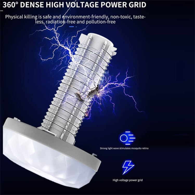 E-SMARTER W890-1 Solar LED Electric Shock Mosquito Light Outdoor USB Rechargeable Lighting Mosquito Trap(Blue) - Repellents by E-SMARTER | Online Shopping South Africa | PMC TechLife | Buy Now Pay Later Mobicred