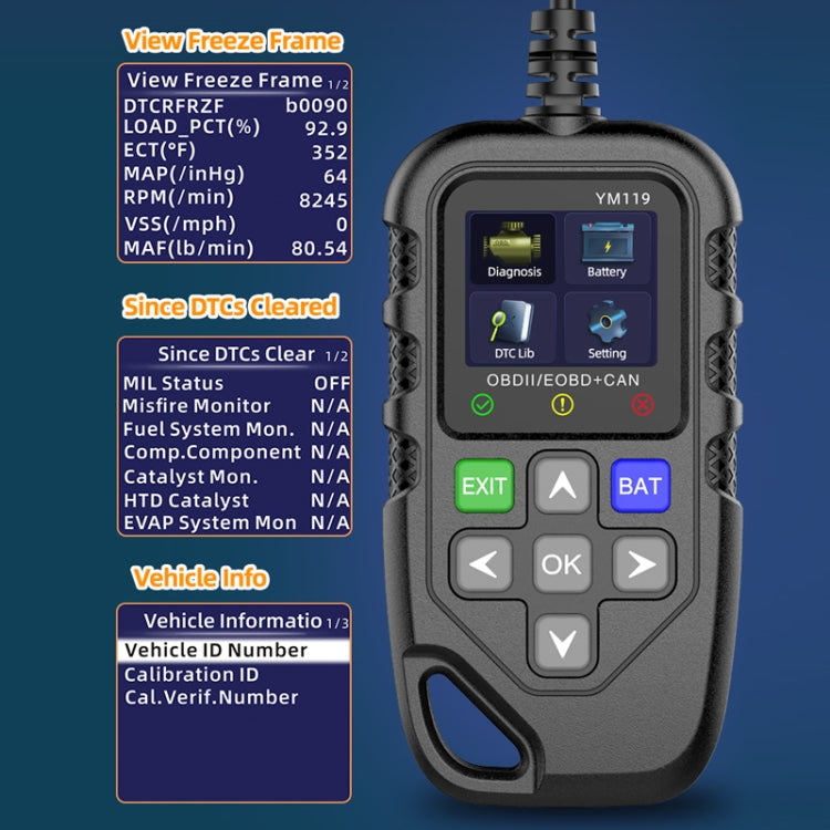 Car Engine Fault Error Code Detection Battery Detector - Electronic Test by PMC TechLife | Online Shopping South Africa | PMC TechLife | Buy Now Pay Later Mobicred