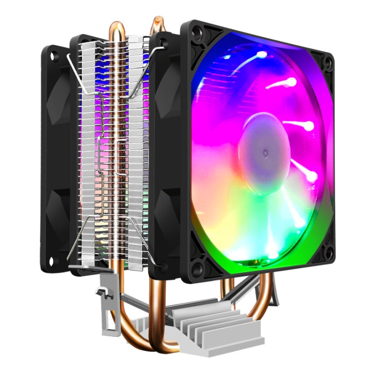 COOLMOON Frost Double Copper Tube CPU Fan Desktop PC Illuminated Silent AMD Air-Cooled Cooler, Style: P22 Streamline Edition Double Fan - Fan Cooling by COOLMOON | Online Shopping South Africa | PMC Jewellery | Buy Now Pay Later Mobicred