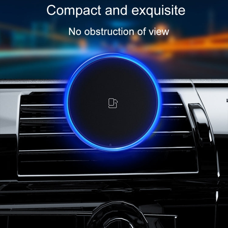 Car Magnetic Wireless Charging Cell Phone Holder With Ambient Light, Style: Blue Light - Wireless Charger Holders by PMC TechLife | Online Shopping South Africa | PMC TechLife | Buy Now Pay Later Mobicred