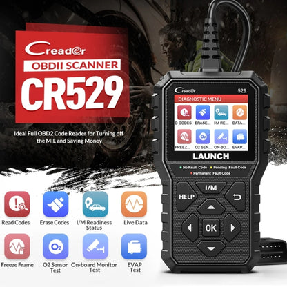 Launch Creader CR529 OBD2 Car Engine Fault Tester Code Scanner(Black) - Code Readers & Scan Tools by Launch | Online Shopping South Africa | PMC Jewellery | Buy Now Pay Later Mobicred