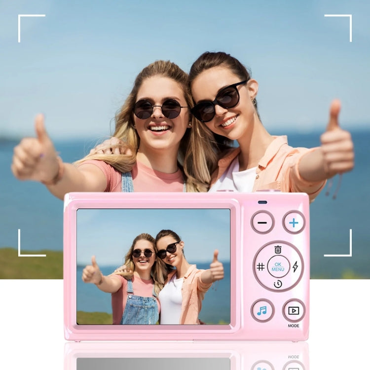 2.8-Inch Display Digital Camera 64MP 4K HD Camcorder With 18x Digital Zoom(Pink) - Video Cameras by PMC TechLife | Online Shopping South Africa | PMC TechLife | Buy Now Pay Later Mobicred