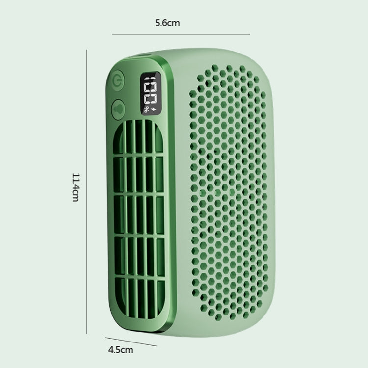 USB Charging Digital Display Portable Bladeless Outdoor Mini Night Light Fan(Green) - Electric Fans by PMC TechLife | Online Shopping South Africa | PMC TechLife | Buy Now Pay Later Mobicred