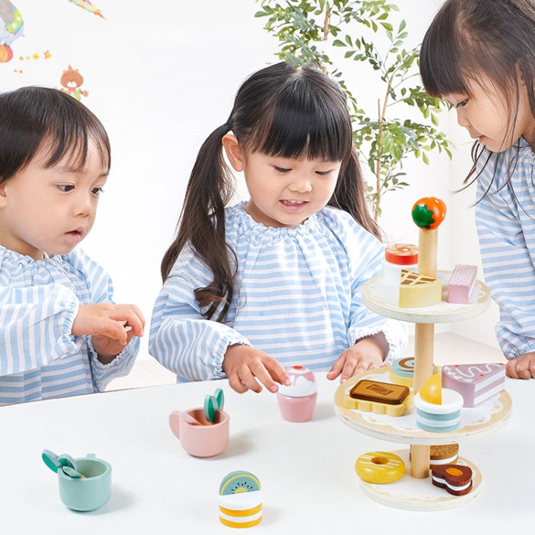 KABI Children Simulation Wooden Pretend Play Toy Kindergarten Parent-Child Interactive Toy, Style: Tea Set - Pretend Play Toys by KABI | Online Shopping South Africa | PMC Jewellery | Buy Now Pay Later Mobicred