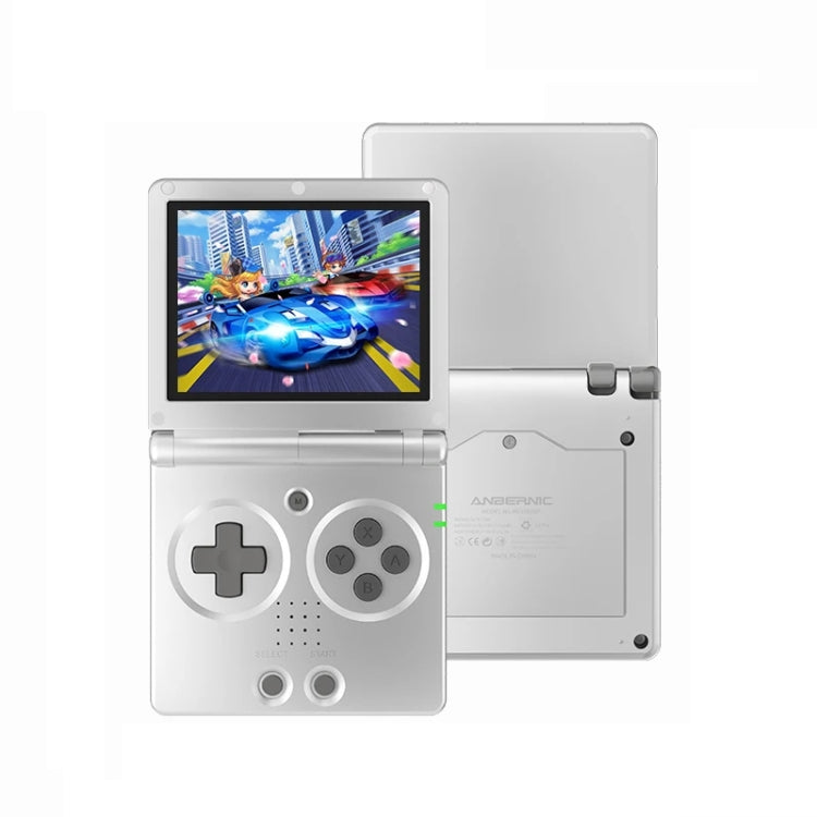 ANBERNIC RG35XXSP 3.5'' IPS Screen Flip Handheld Console Linux System WIFI Retro Video Game Player  64G+128G(Silver) - Pocket Console by ANBERNIC | Online Shopping South Africa | PMC Jewellery | Buy Now Pay Later Mobicred