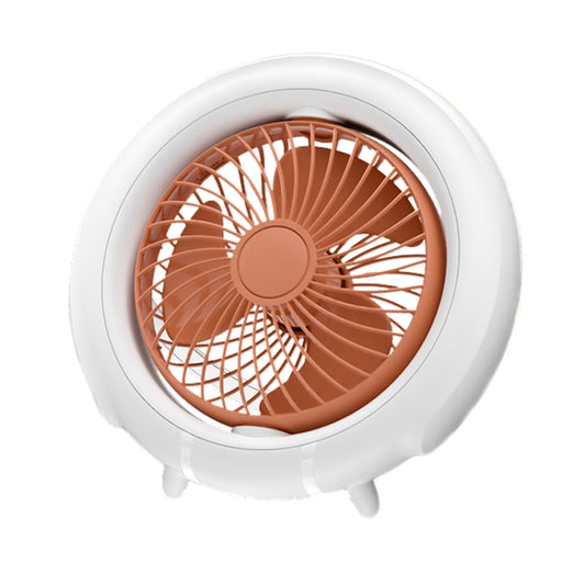 Night Light Desktop Folding Fan Outdoor Camping Hanging Mini Fan, Color: Orange Upgraded - Electric Fans by PMC Jewellery | Online Shopping South Africa | PMC Jewellery | Buy Now Pay Later Mobicred