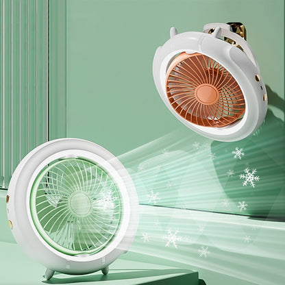 Night Light Desktop Folding Fan Outdoor Camping Hanging Mini Fan, Color: Green Upgraded - Electric Fans by PMC Jewellery | Online Shopping South Africa | PMC Jewellery | Buy Now Pay Later Mobicred