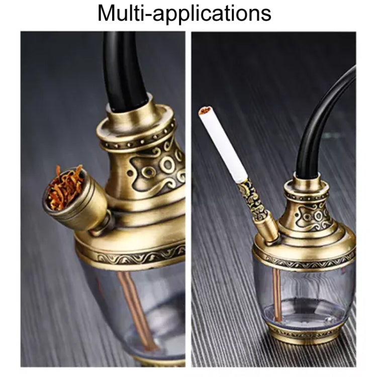 HENGDA HD-806 Dual Purpose Multifunctional Filtered Hookah With Long Hose(Gold) - Hookah Accessories by HENGDA | Online Shopping South Africa | PMC TechLife | Buy Now Pay Later Mobicred