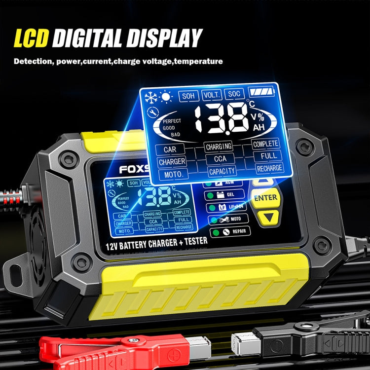 FOXSUR Cars Motorcycles 12V Lithium Cattery Charger With Battery Detection(US Plug) - free shipping - PMC TechLife - Order now!