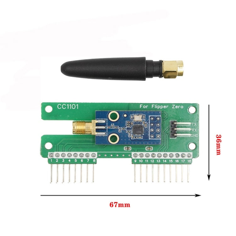 For Flipper Zero CC1101 433MHz External SubGhz Module(AL-276) - free shipping - PMC TechLife - Order now!
