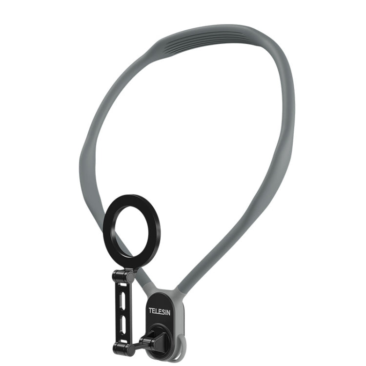 TELESIN MNM-002 Magsafe Magnetic Suction Mobile Phone Hanging Neck POV Viewing Angle Lazy Stand(Gray) - Stand by TELESIN | Online Shopping South Africa | PMC TechLife | Buy Now Pay Later Mobicred