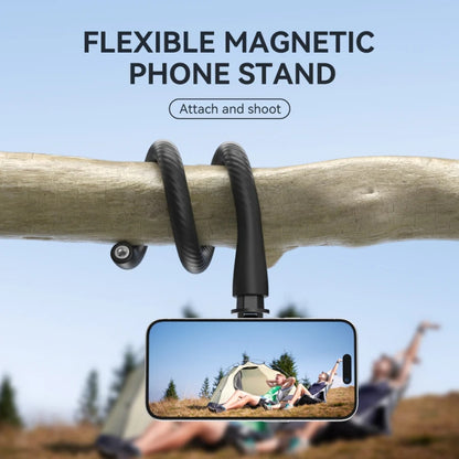 TELESIN P3-FM-01 Flexible Magnetic Fast Disassembly Magsafe Mobile Phone Bracket Sports Camera Entangled Fixed Holder(Black) - Stand by TELESIN | Online Shopping South Africa | PMC Jewellery | Buy Now Pay Later Mobicred