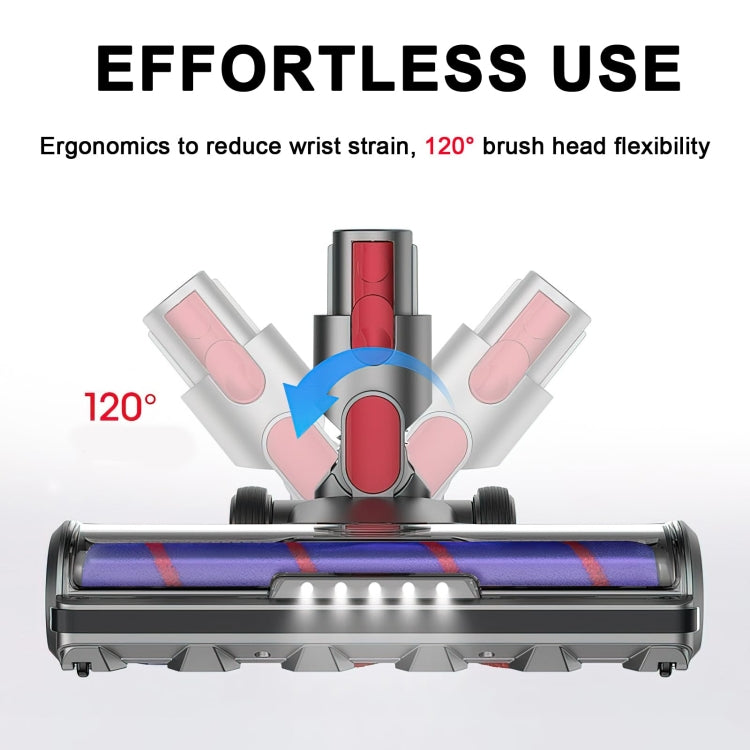 For Dyson V7 V8 V10 V11 Vacuum Cleaner Motor Head Soft Bristle Roller Brush With Light - For Dyson Accessories by PMC TechLife | Online Shopping South Africa | PMC TechLife | Buy Now Pay Later Mobicred
