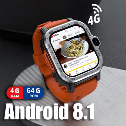 LOKMAT APPLLP 4 MAX 2.02-Inch Android 8.1 Full Network Wifi Card Bluetooth Smart Watch(Silver 64G) - Smart Watches by LOKMAT | Online Shopping South Africa | PMC Jewellery | Buy Now Pay Later Mobicred