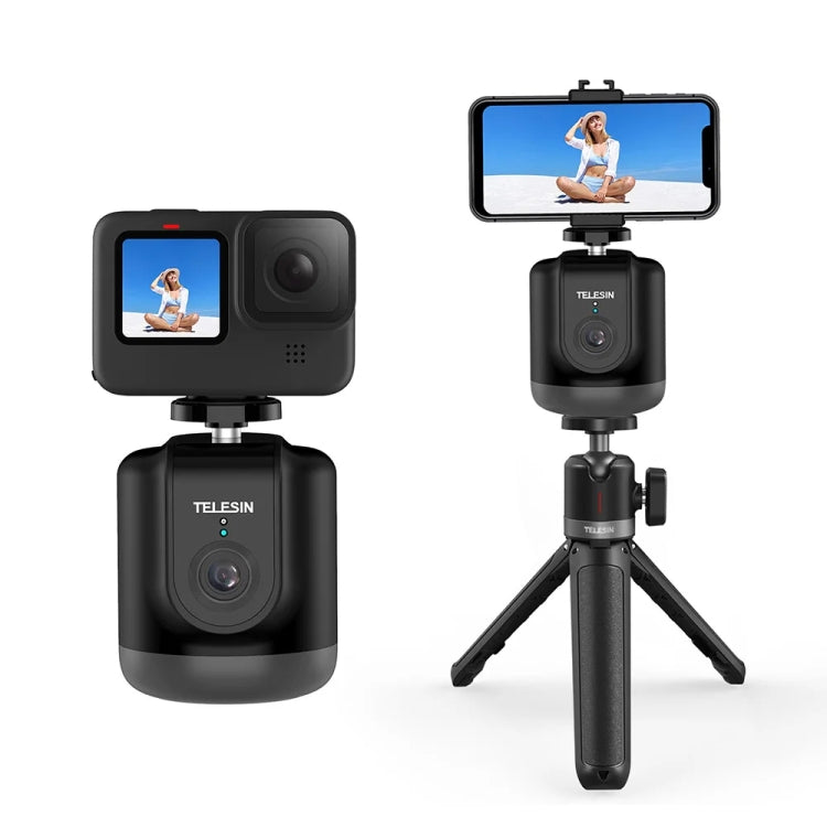 TELESIN TE-GPYT-001 360 Degree Intelligent Follow Gimbal Tracking Camera AI Face Recognition(Black) - Handheld Gimbals by TELESIN | Online Shopping South Africa | PMC Jewellery | Buy Now Pay Later Mobicred