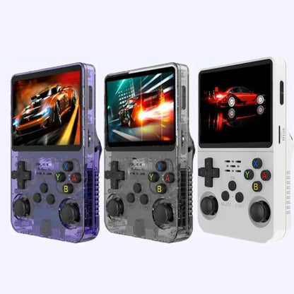 R36S Retro Handheld Game Console Linux System 3.5-Inch IPS Screen Portable Video Player 128G Purple Transparent - Pocket Console by PMC Jewellery | Online Shopping South Africa | PMC Jewellery | Buy Now Pay Later Mobicred