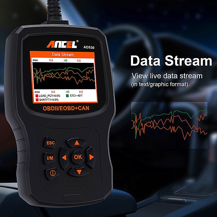 ANCEL AD530 2.8-Inch Screen OBD2 Car Engine Tester Car Battery Test Tool - free shipping - PMC TechLife - Order now!