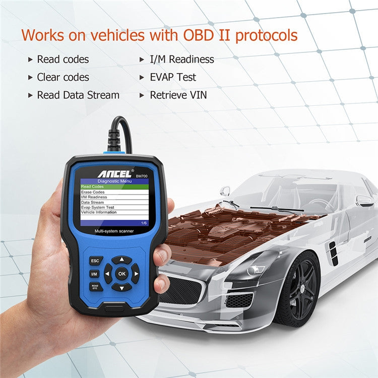 ANCEL BM700 For BMW Full System Diagnostic OBDII Tester Maintenance And Resetting Repair Tools - Electronic Test by ANCEL | Online Shopping South Africa | PMC Jewellery | Buy Now Pay Later Mobicred