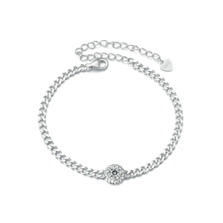 S925 Sterling Silver Electroplated Moissanite Bracelet(MSB016) - Bracelets by PMC Jewellery | Online Shopping South Africa | PMC Jewellery | Buy Now Pay Later Mobicred