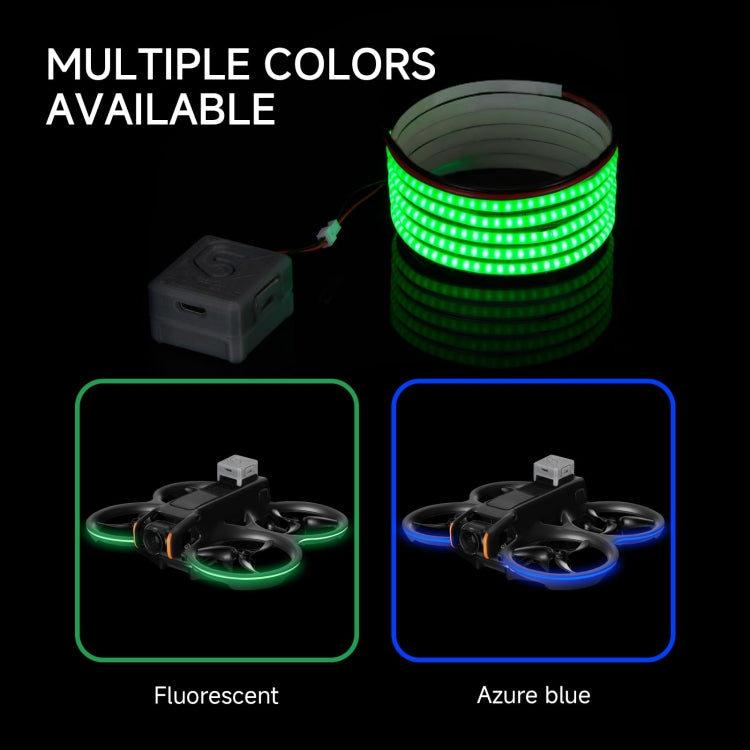 For DJI Avata 2 RCSTQ Colorful Luminous Light Belt High Bright Tube Night Flight Warning Light Strip(Blue) -  by RCSTQ | Online Shopping South Africa | PMC Jewellery | Buy Now Pay Later Mobicred