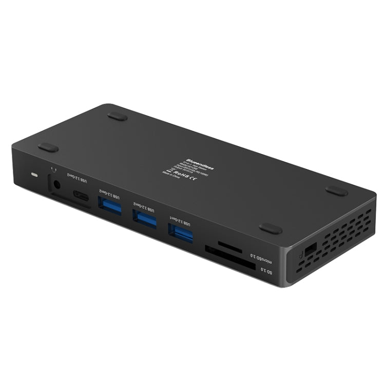 Blueendless 12-In-1 HD Multifunctional Docking Station 10Gbps Splitter With Switch(Dual 8K HDMI+DP) - USB HUB by Blueendless | Online Shopping South Africa | PMC Jewellery | Buy Now Pay Later Mobicred