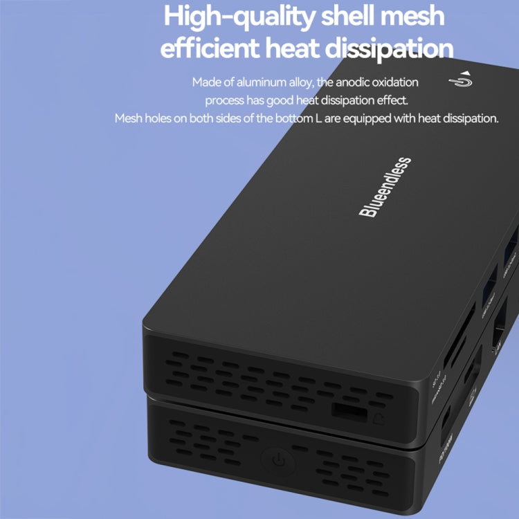 Blueendless 12-In-1 HD Multifunctional Docking Station 10Gbps Splitter With Switch(8K+4K HDMI x 2) - free shipping - PMC Jewellery - Order now!
