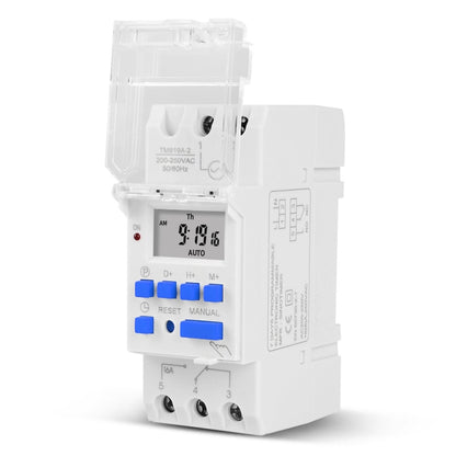 SINOTIMER TM919A-4 12V 16A Din Rail Mount Digital Timer Switch Microcomputer Weekly Programmable Time Relay Control - Switch by SINOTIMER | Online Shopping South Africa | PMC Jewellery | Buy Now Pay Later Mobicred