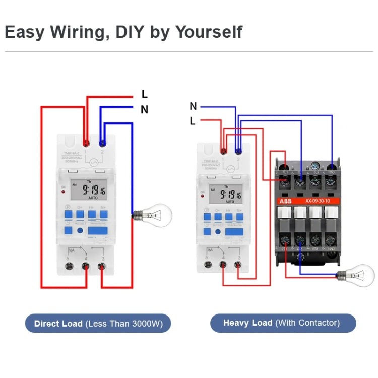 SINOTIMER TM919A-4 12V 16A Din Rail Mount Digital Timer Switch Microcomputer Weekly Programmable Time Relay Control - Switch by SINOTIMER | Online Shopping South Africa | PMC Jewellery | Buy Now Pay Later Mobicred