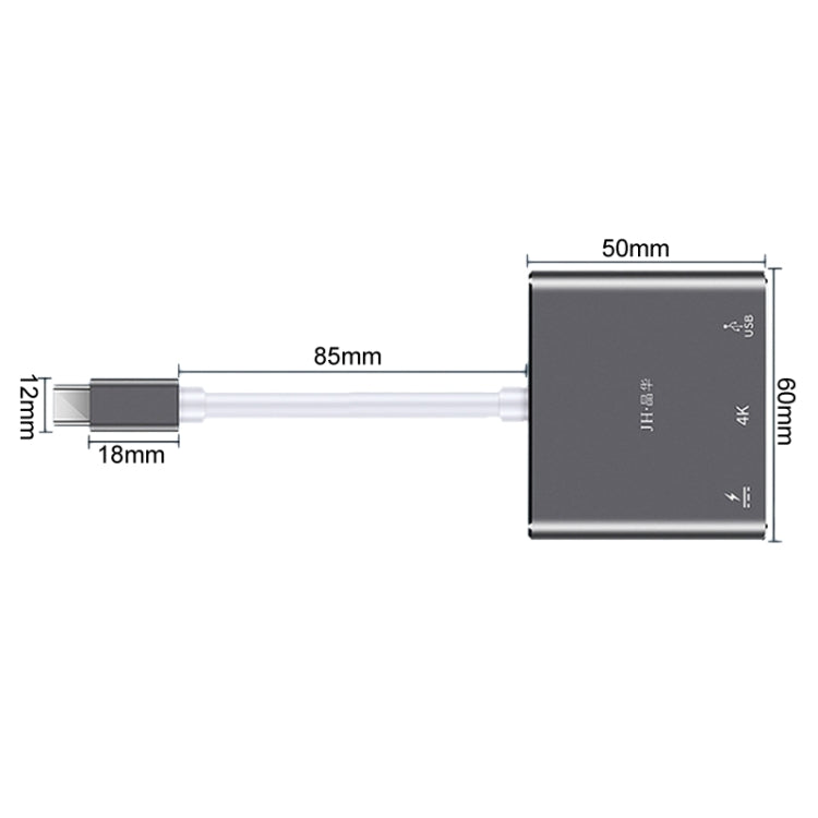 JINGHUA Z330 3 In 1 Type-C Docking Station HDMI 4K Adapter USB3.0 Interface Converter - free shipping - PMC Jewellery - Order now!