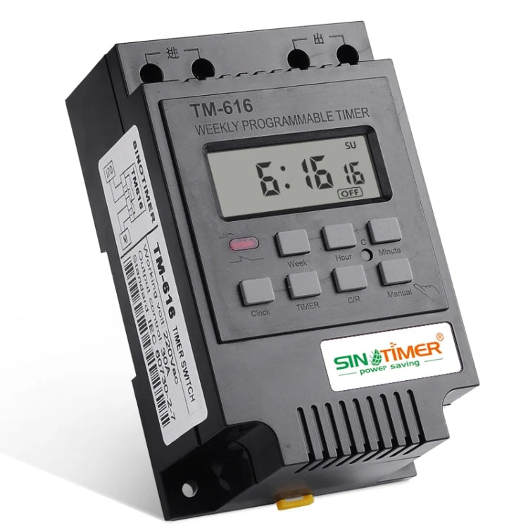 SINOTIMER TM616B-4 12V 30A Weekly Programmable Digital Timer Switch Relay Control - free shipping - PMC TechLife - Order now!