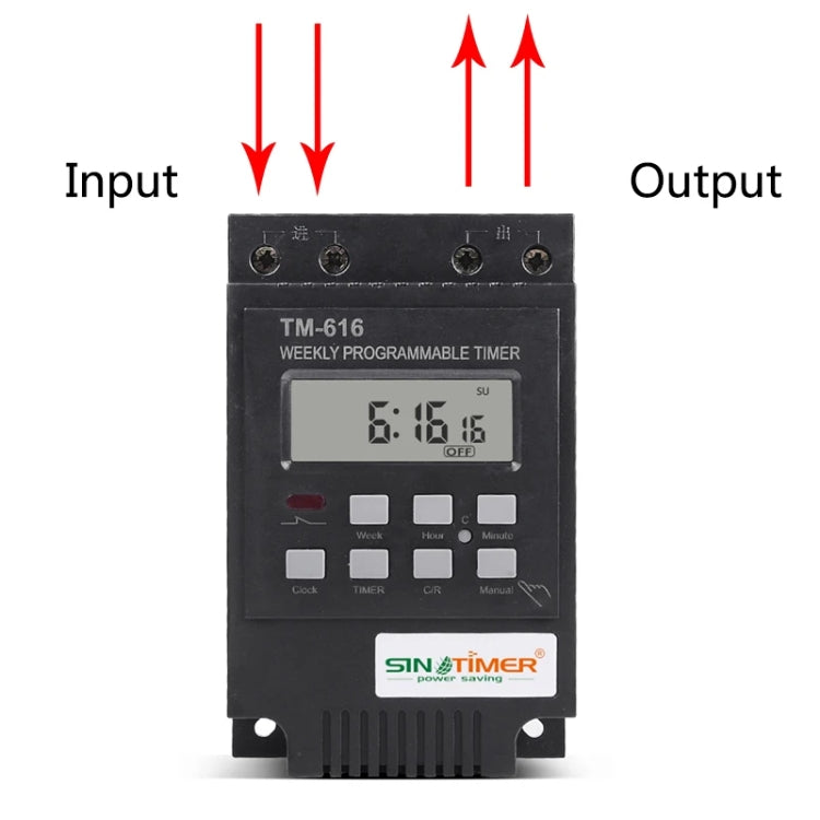 SINOTIMER TM616B-1 110V 30A Weekly Programmable Digital Timer Switch Relay Control - Switch by SINOTIMER | Online Shopping South Africa | PMC TechLife | Buy Now Pay Later Mobicred