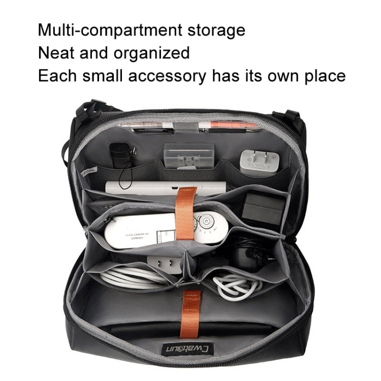 Cwatcun D123 Medium Multifunctional Photography Storage Pack Data Camera Digital Bag(Black) - Strap Satchel by PMC TechLife | Online Shopping South Africa | PMC TechLife | Buy Now Pay Later Mobicred